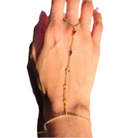 European and american cross-border zircon mitten bracelet for women, gold bead ring chain, simple fashion jewelry new product