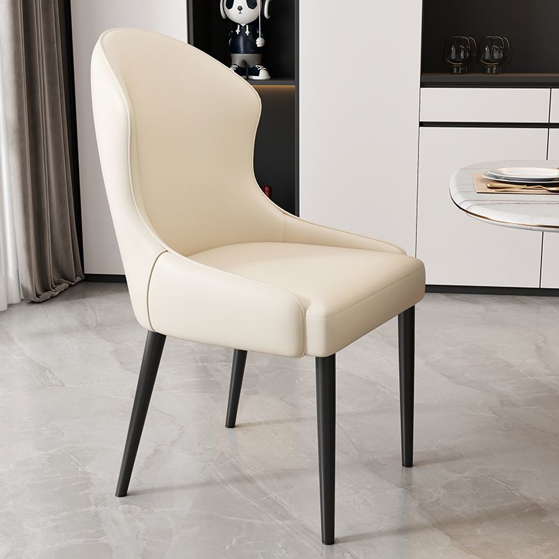 Dining chair - modern minimalist home restaurant chair, comfortable backrest, iron art dining table chair, nordic light luxury hotel chair