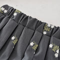 Girls' summer outfit: new embroidered floral tweed-style tank top and pleated skirt two-piece set - hot seller for cross-border e-commerce