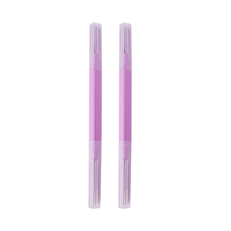 Shurmei straight handle double-ended eyebrow razor - women's safe micro-adjustment beginner eyebrow shaving kit tool set