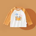 Pure cottonkidsspring & falllong sleevest-shirt boysautumtops single wear boys and girls bottom shirtkids styletops