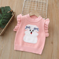 spring/autumn new cartoon baby girl vest knitted cardigan girls' sweater vest