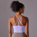 New arrival nude suspender beautiful back sports intimatesfake two-piece all-in-one coaster yoga bra bubble wrap fitness vest women