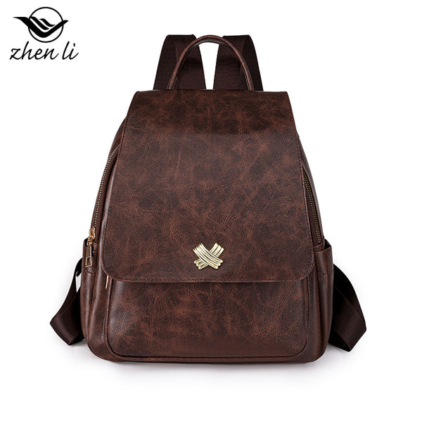 Zhenli women's backpack women's lightweight casual fashion travel backpack trend foreign style backpack