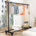 Clothes hanger floor-standing for home balcony indoor simple clothes drying pole movable clothes hanger student dormitory clothes drying rack