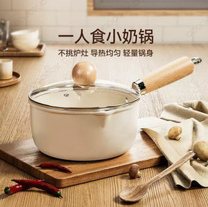 New arrival one-person small milk pot double guide mini soup pot for home instant noodle pot neutral stove small cooking pot wholesale