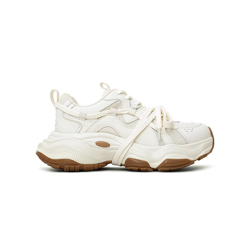 Best selling shoes women's dad shoes thick sole height increasing 2026 spring and summer new ins trendy cool casual sports white shoes