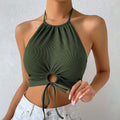 Women's spring/summer  new sexy camisole halter crop top - european & american sexy style for cross-border e-commerce