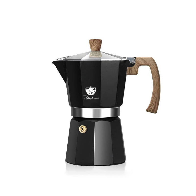 Ten-cornered moka pot coffee pot food-grade aluminum espresso latte coffee machine export cross-border hand-brewed portable