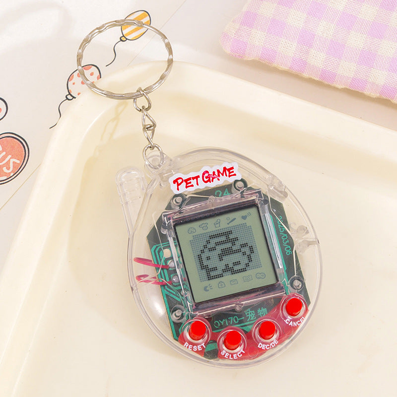 foreign trade electronic pet machine handheld virtual pet machine game console electronic toy game console keychain