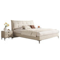 Light french cream style bed small apartment casualaccessible luxury foshan furniture master bedroom double 1.8m genuine leather bed