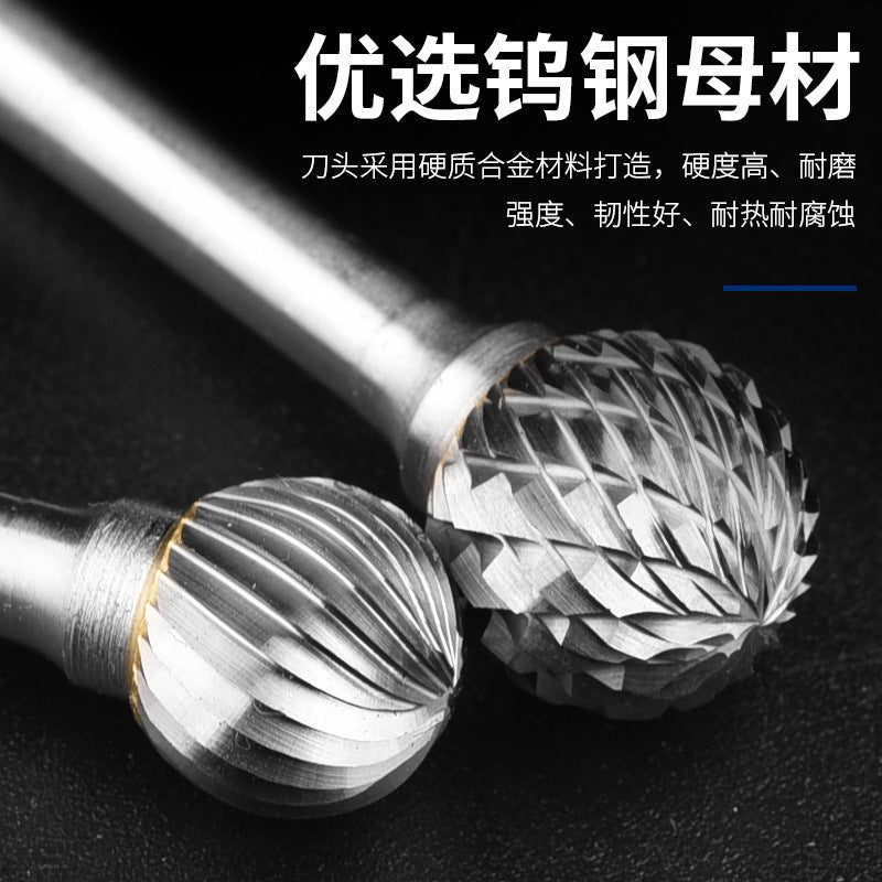 Electric grinding head milling cutter tungsten steel grinding head tungsten steel/carbide rotary file/metal grinding head d-shaped ball head type