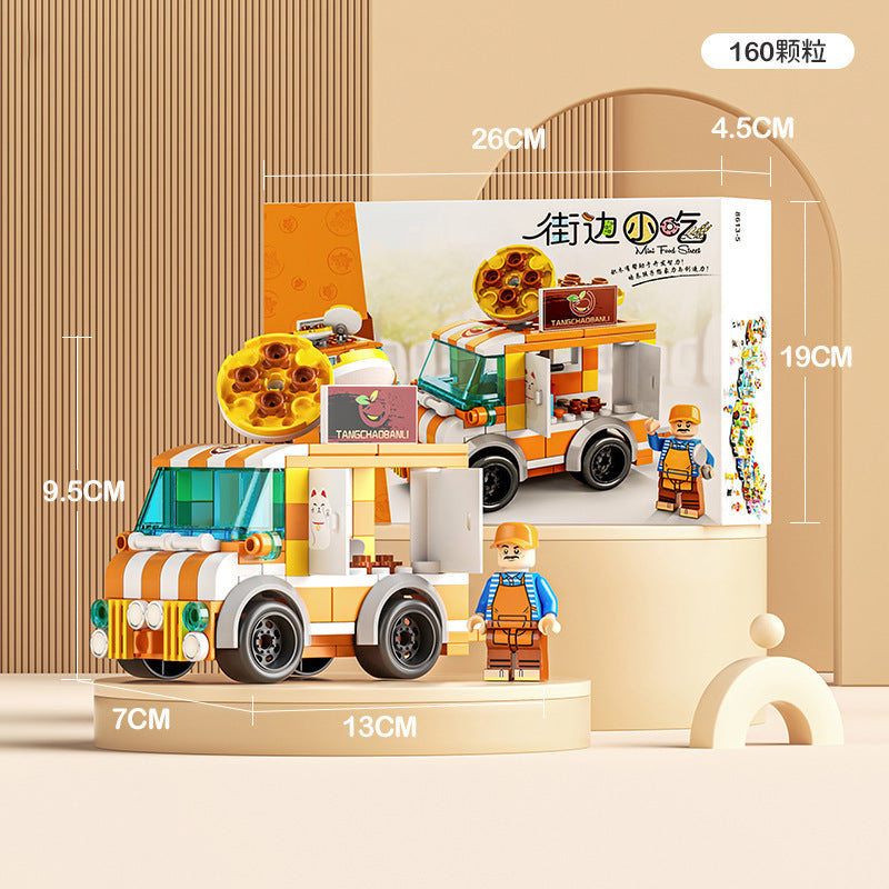 Compatible with lego duplo street view building blocks, educational puzzle toy, kindergarten gift, small box building blocks, wholesale
