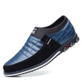 New men's round-toe casual leather shoes, korean style youth lace-up trendy shoes, breathable single shoes, cross-border plus size men's footwear