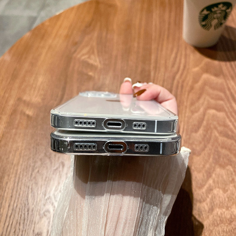 Angel eye clear case for apple 16 pro, full coverage drop-proof iphone xs, beautiful eye straight edge precision hole tpu case