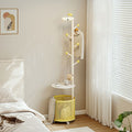Simple for home entrance floor-mounted movable clothes rack girls bedroom bedside storage storage basket small coat rack