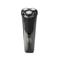 Men's electric shaver - rotary floating 3-blade head, quick charge, digital display, full body washable, cross-border wholesale