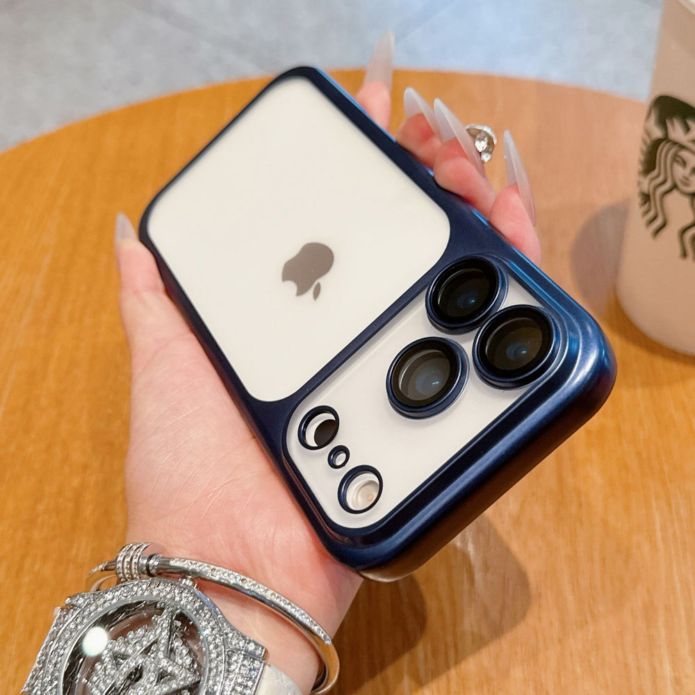 Matte electroplated pc suitable for iphone17promax mobile phone case apple 16/15 lens film anti-fall protective cover