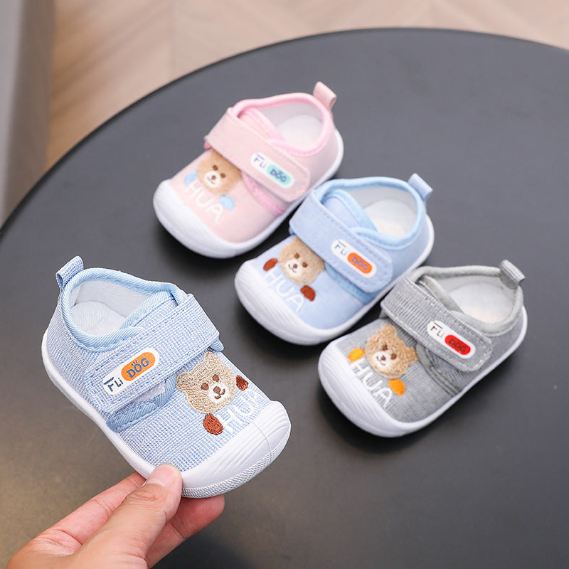 Spring & fallnew arrival infant kids shoes, anti-kick soft bottom cloth shoes, boys and girls baby walking shoes, breathable