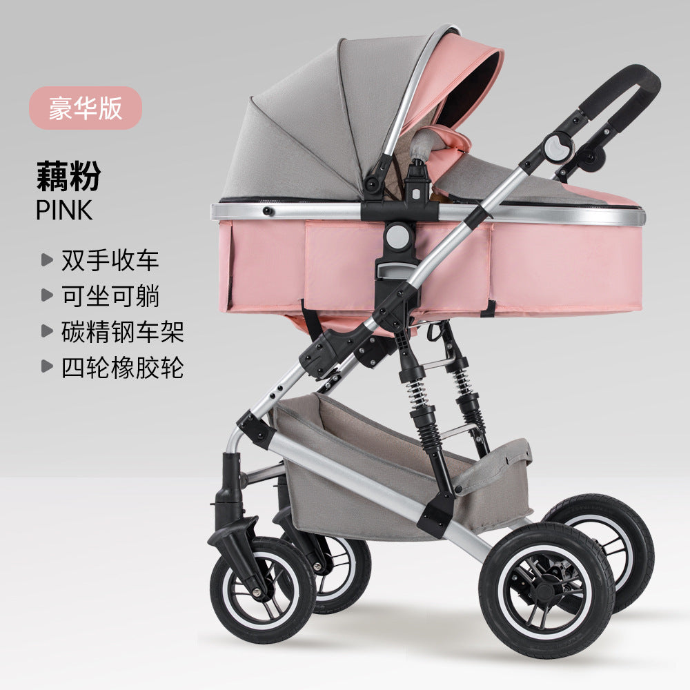 2026 new arrival: convertible baby stroller - lightweight, foldable, shock-absorbing pram for newborns and toddlers (0-3 years)