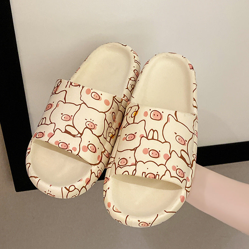 Women's summer slippers - "cloud-like" comfort, perfect for indoor/outdoor wear, non-slip, bathroom & shower friendly, cute & trendy, ins style