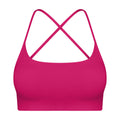 Fashionable thin strap criss-cross cutout back sports bra - low-impact yoga & pilates activewear bra - dw399