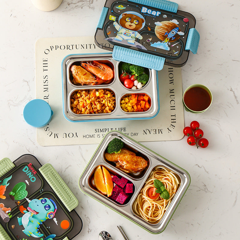 304 stainless steel insulated lunch box - perfect for office workers, students, and cafeteria use. features divided compartments and microwave-safe design