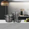 Direct from the source factory: in-stock, ready-to-ship large stockpot and soup pot sets, suitable for gas stoves, non-stick cookware sets, and general pot cooking
