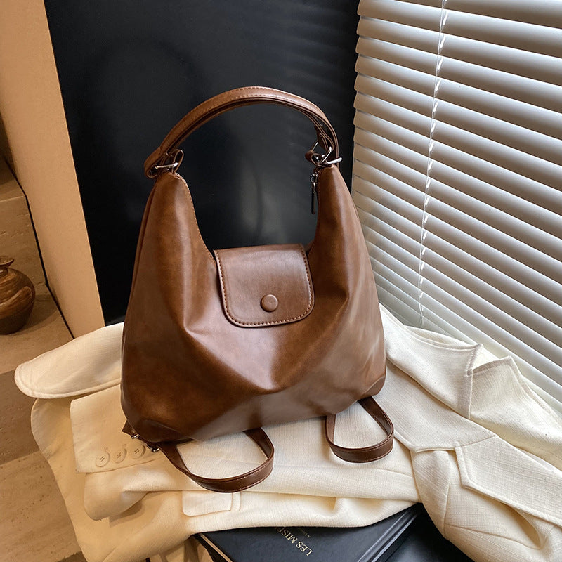 Shoulder tote bag women 2025 new large-capacity commuter backpack design sense lightweight travel backpack women