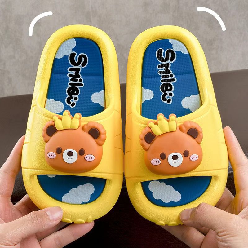Kids' slippers - summer collection: girls' & boys' anti-slip bath & shower slippers for indoor/outdoor use - soft sole house slippers for toddlers & children