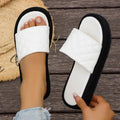 new arrivalplus sizethick sole sandals and slippers one-shaped slip-on plaidexportcasualsummeroutwear slippers wholesale
