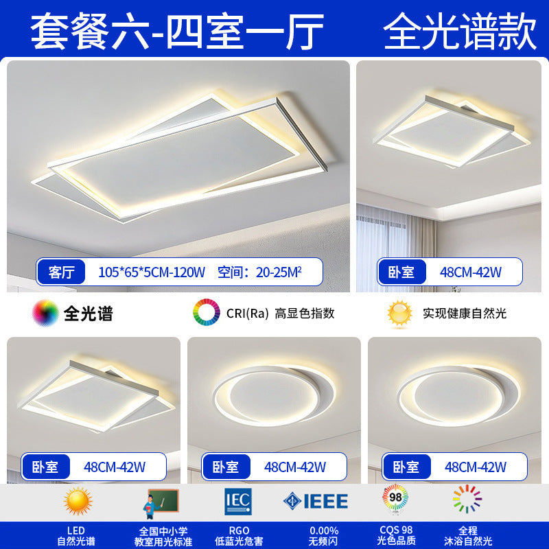 Living Room Light Main Light Minimalist Modern Simple Ceiling Light Atmospheric Zhongshan Lighting Whole House Package Combination 2025 New