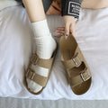 2026 new french retro chunky platform double buckle french chic sandals & slippers - summer outdoor fashion, export quality