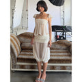 european and american women's clothing  summer new french chic flutter sleeve see-through top and high-waisted lantern pants set