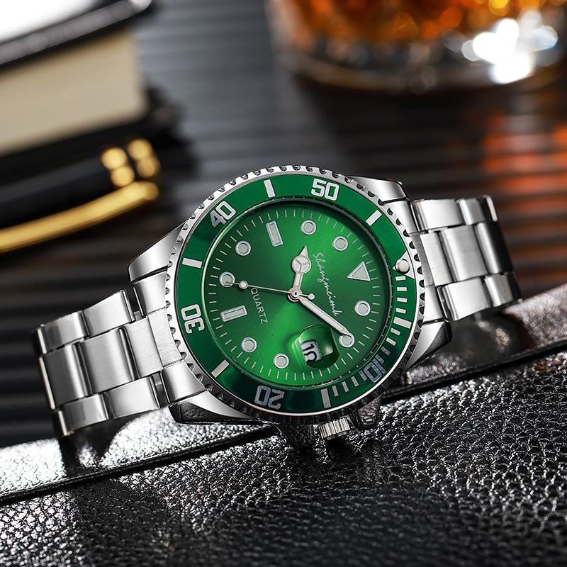 New arrival green water ghost fully automatic fake mechanical watch men's watch calendar waterproof luminous douyin kuaishou hot selling watch