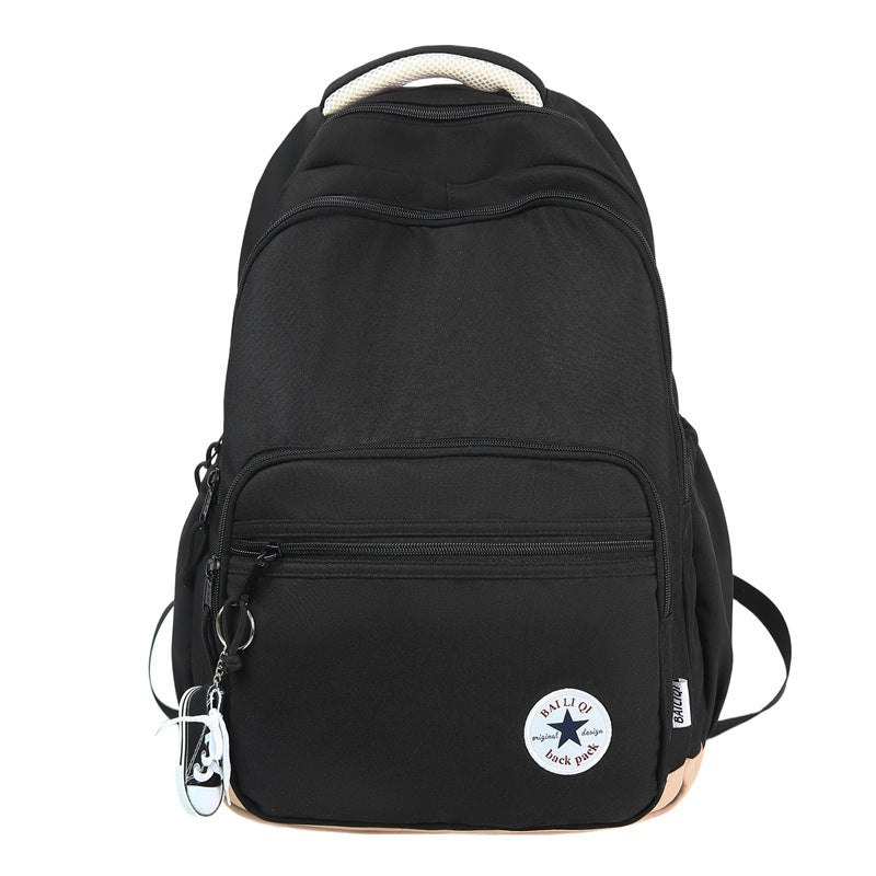 New arrival backpack classic student school bag large capacity lightweight water-repellent backpack lightweight pure color backpack