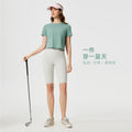 Summer crew neck yoga top - short, loose fit, quick-dry, women's lightweight & breathable activewear t-shirt d25016