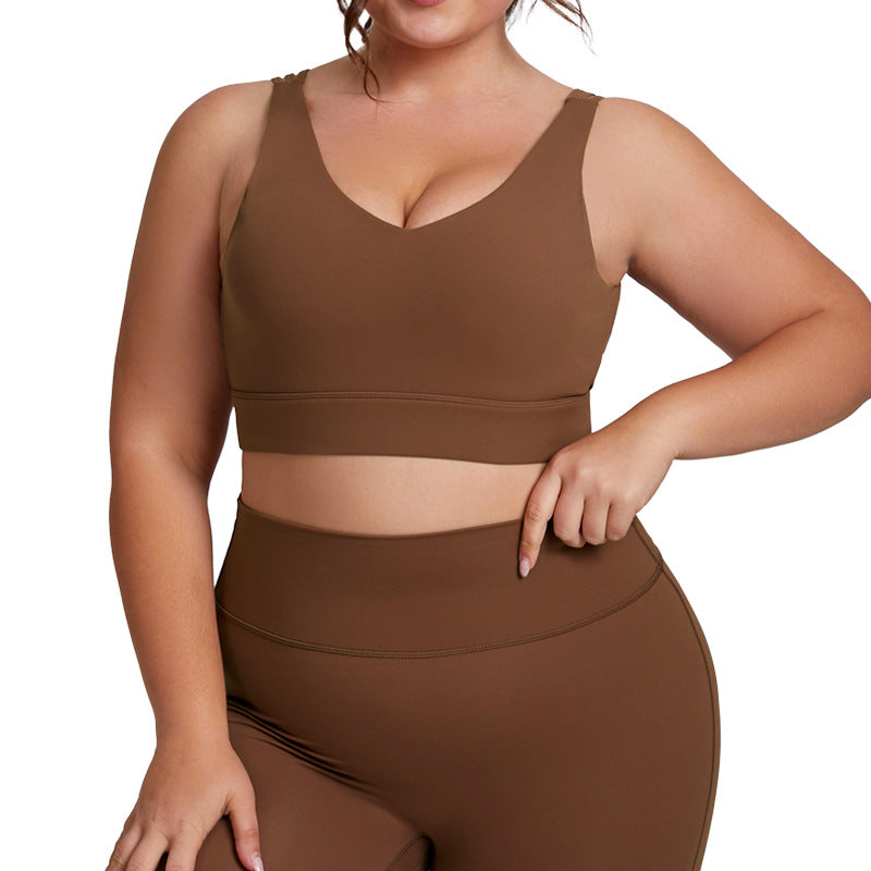 Amazon new plus size sports bra - women's sexy backless barely-there sports bra - night running shockproof yoga bra