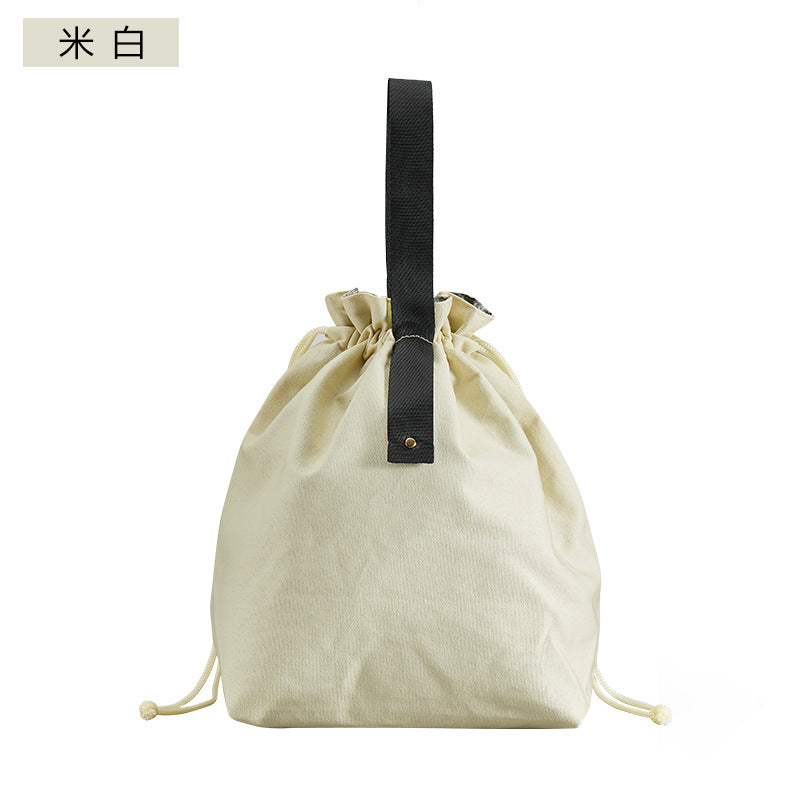 Lunch box thermal insulation bento meal bag bundle mouth portable student lunch box bag office workers bring rice light and small lunch bag