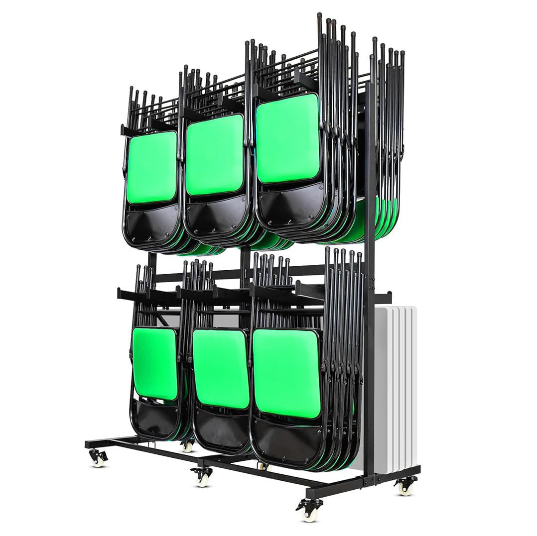 Source Factory Folding Chair Frame Chair Cart Folding Chair Storage Frame with Wheels