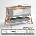 Wood grain aluminum alloy - light grey - beloved edition - changing pad + shaping pillow + bed surround + changing table