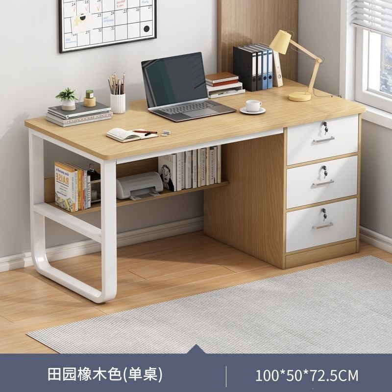 Computer desk desktop office desk bookshelf modern minimalist table home bedroom student writing study desk