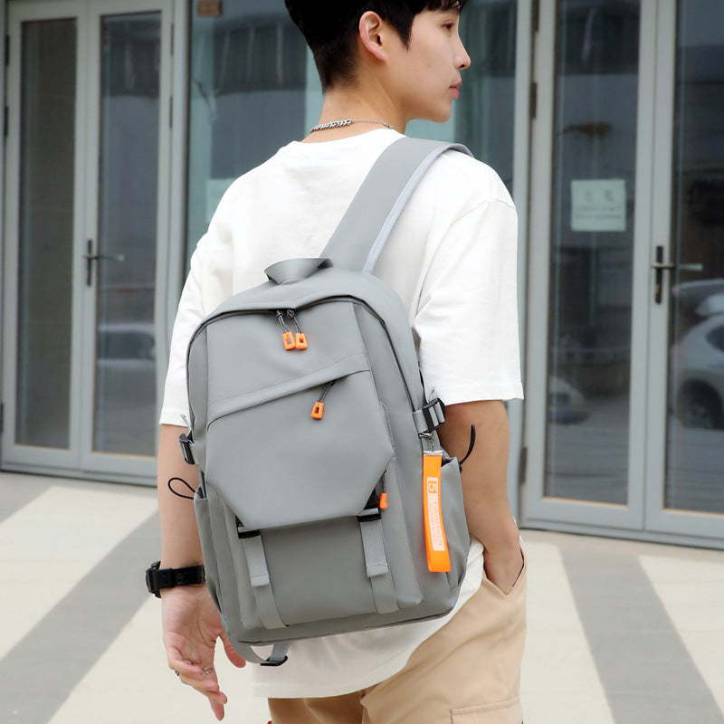 Business Men's Double Back Casual Men's Backpack, Going Out Travel Backpack Computer Bag Tooling Wind Backpack