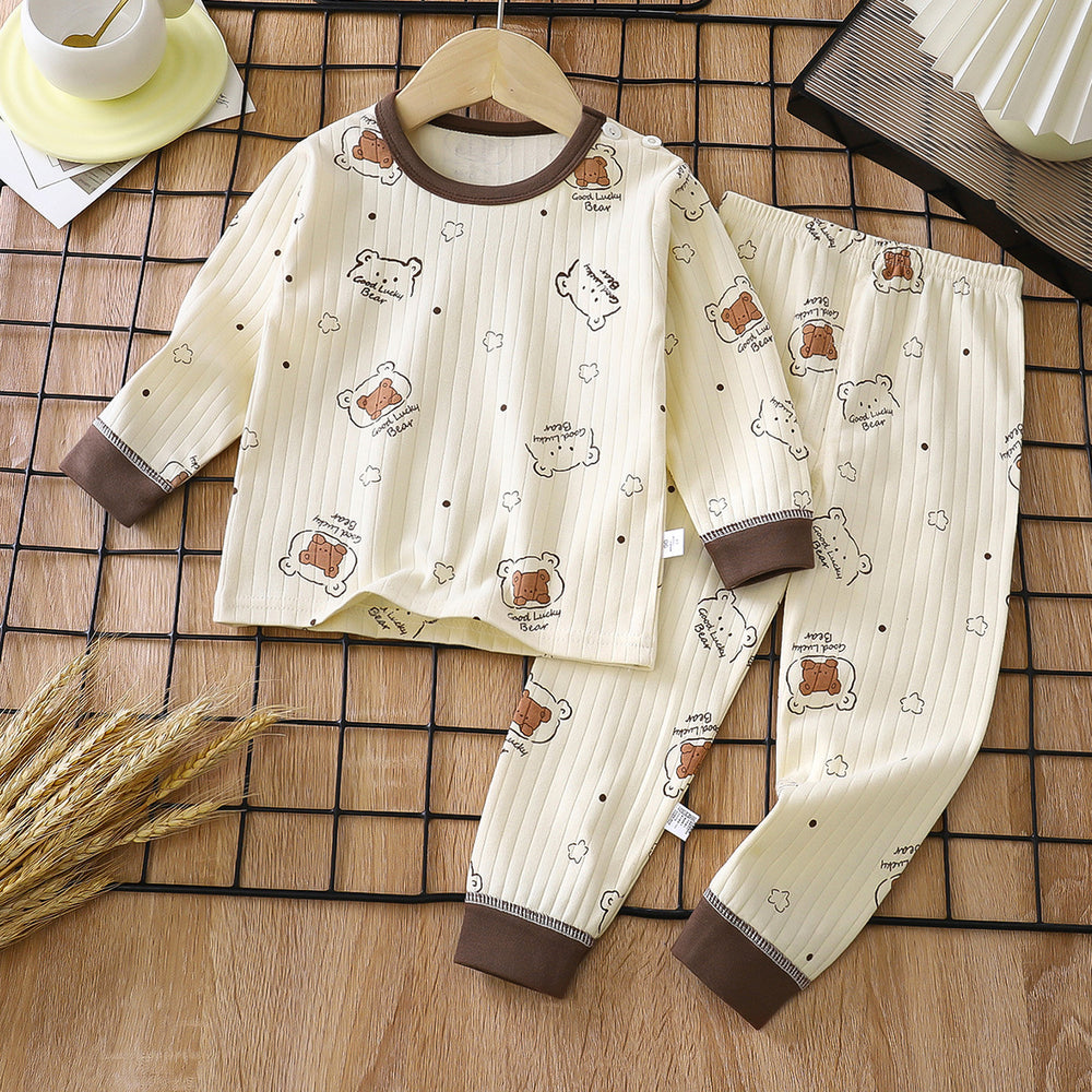 Kids' cotton underwear set - new spring collection: boys' thermal underwear, girls' pajamas, and children's loungewear