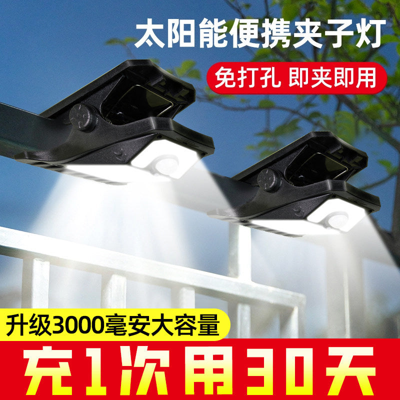 Clip-on solar lights for yard, outdoor, and home use - patio lights, sensor lights, waterproof spotlights for outdoor balconies