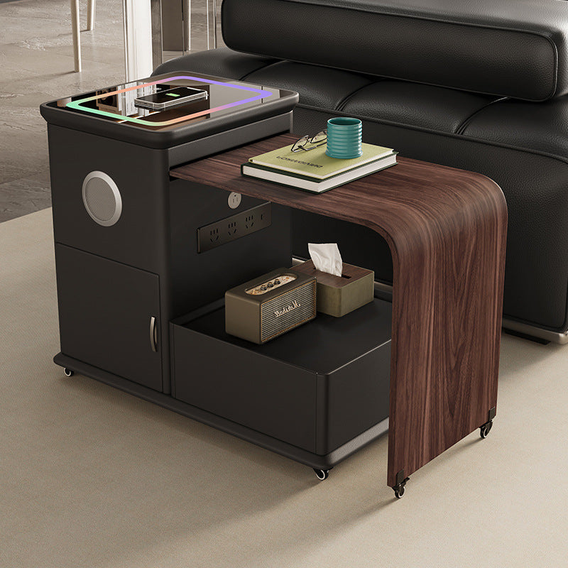 Movable coffee table next to casual side cabinet accessible luxury living room italian normcorenew arrival sofa smart side table trolley