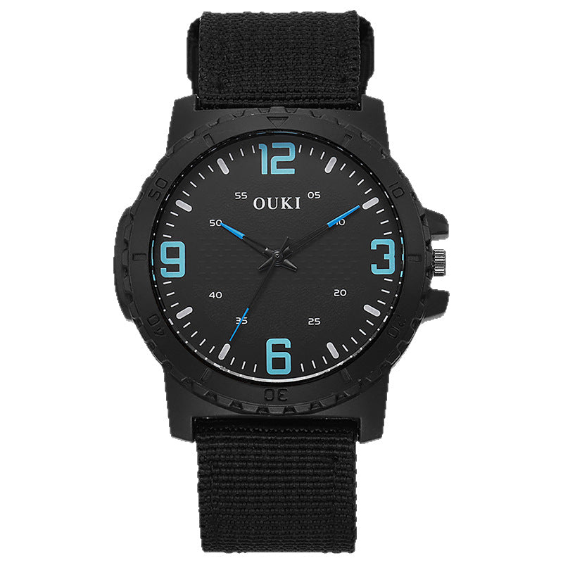 Trending fashion digital men's watch canvas strap quartz wristwatch - wholesale direct from manufacturer