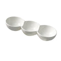 Ceramic divided dipping dish three grids japanese and korean barbecue seasoning dish snack dish creative hot pot seasoning vinegar dish dish
