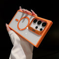 Suitable for samsung s26ultra magnetic phone case metal invisible u1 bracket s24fe transparent magnetic protective case