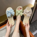 Comfortable soft sole flip-flops women's summer fashion new fairy style outdoor bowknot beach sandals
